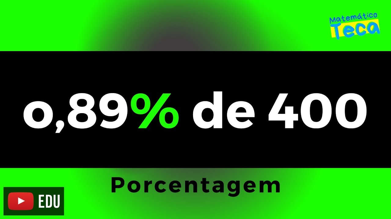 Você consegue? Calcule essa PORCENTAGEM