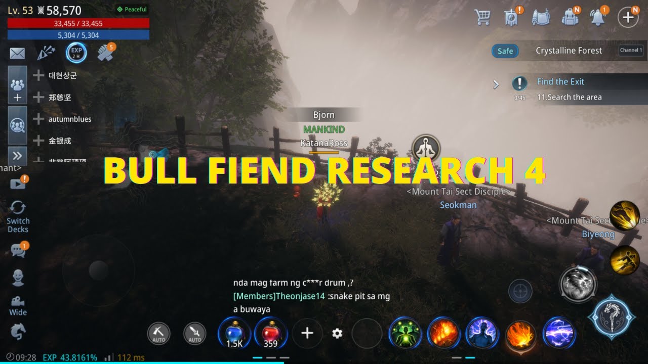 MIR4 - Bull Fiend Research 4 - Collect Torn Blue Fabric