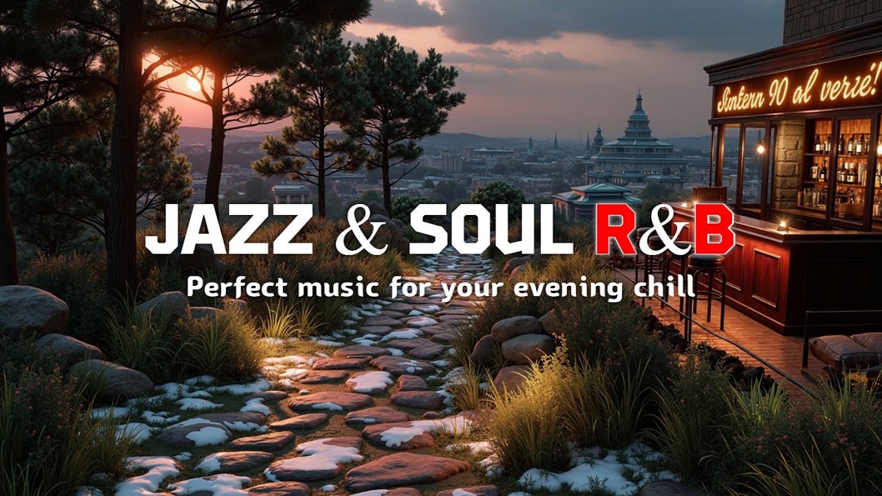 Вечер Smooth Jazz & Soulful R&B ~ Атмосфера чилл-бара на крыше | Расслабляющий городской закат