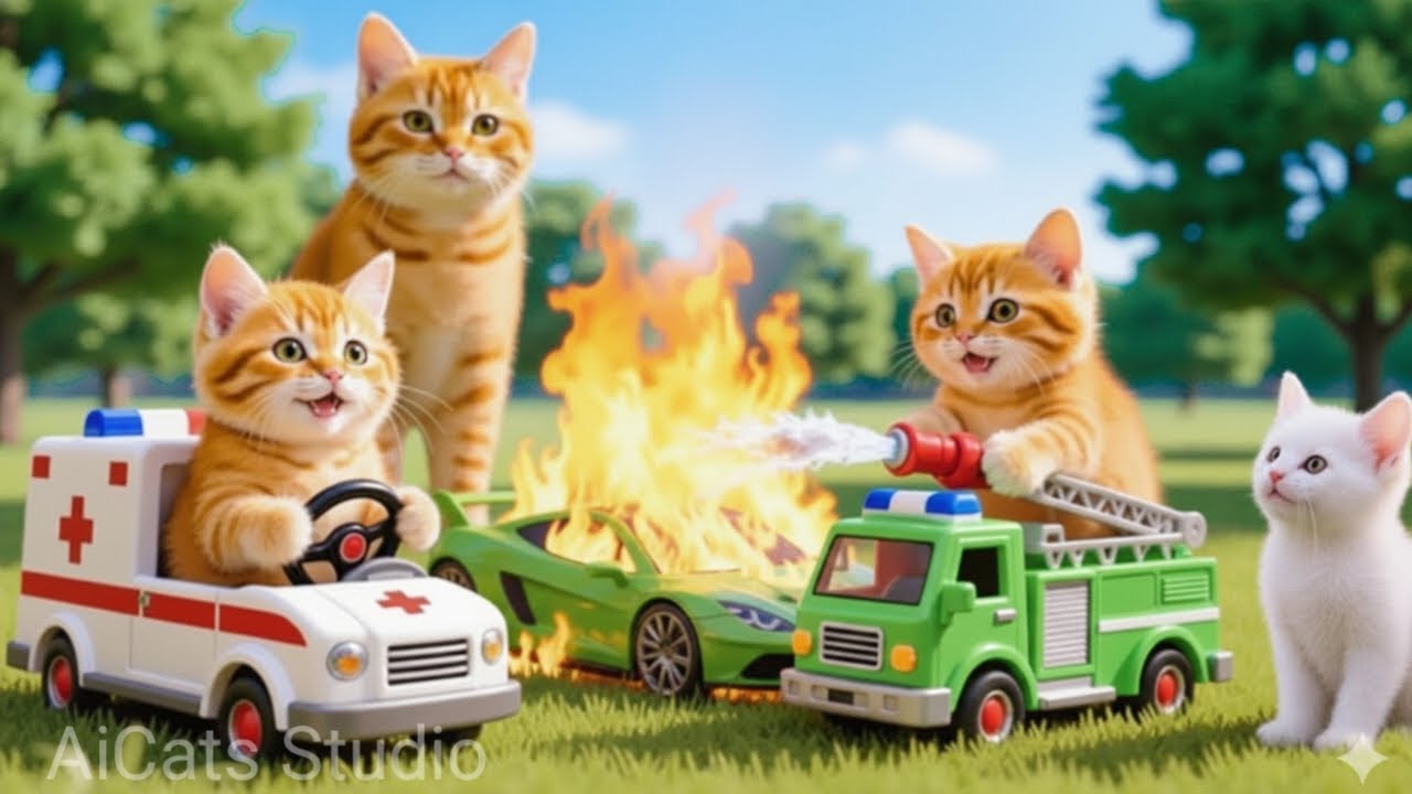 Mama Cat Trims Fur on the Farm and Makes Tiger Hat For Kittens At Home🐾🎩🐯