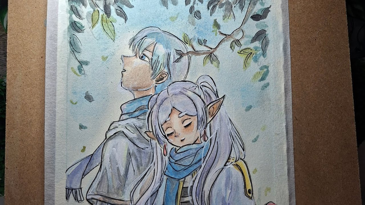 Drawing Frieren and Himmel | Frieren: Beyond Journey's End Fanart Speedpaint @coocoonuut184 