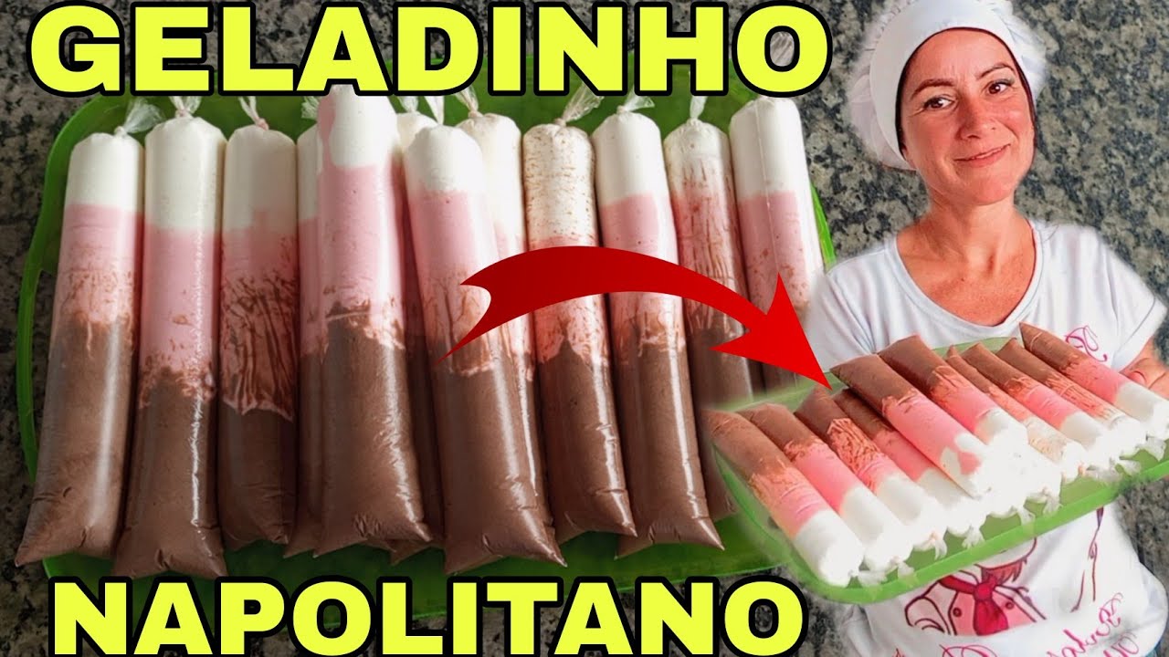 GELADINHO NAPOLITANO | PASSO A PASSO 🍓🍫🥛