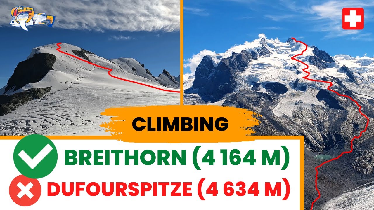 BREITHORN (4 164 m) climb + DUFOURSPITZE (4 634 m) fail - Swiss Alps Zermatt trip | 4K