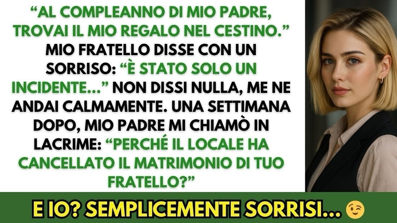 Al compleanno di papà ho trovato il mio regalo nel cestino… e mio fratello ha riso