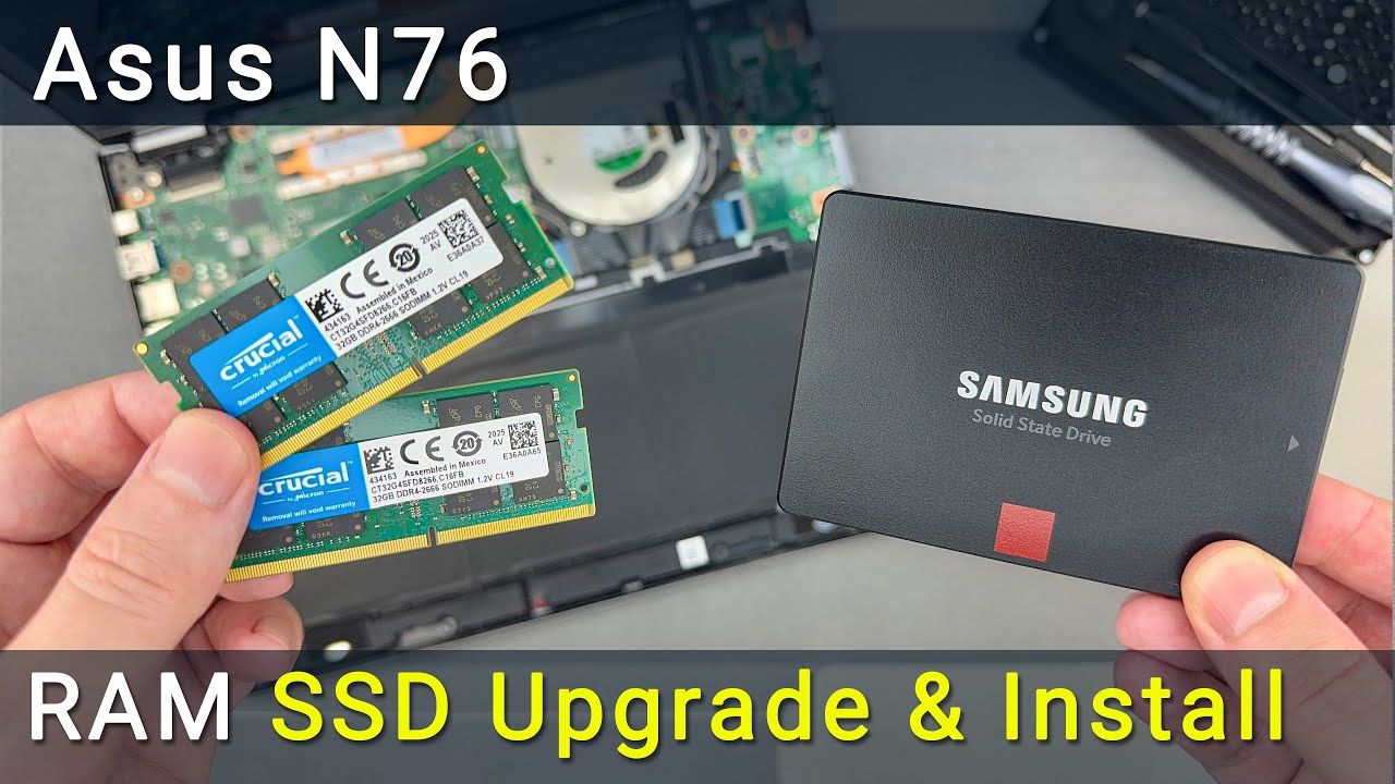 Asus N76 &mdash; samouczek wymiany dysku twardego i rozbudowy pamięci RAM