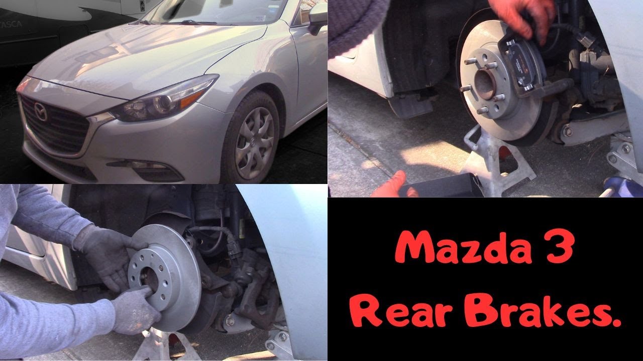 2017 Mazda 3 Rear brakes. With electric parking brake. #mazda #brake #howto #diy