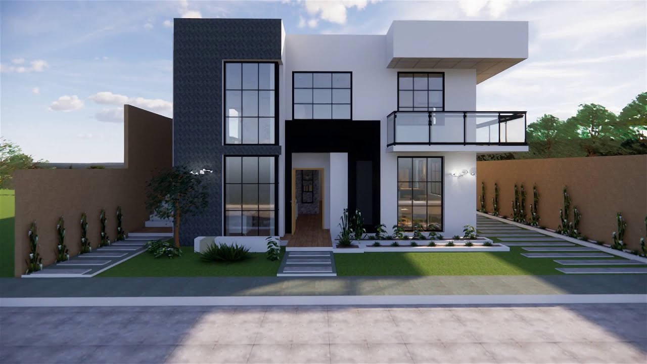 PLANOS 3D VIVIENDA DE TRES DEPARTAMENTOS