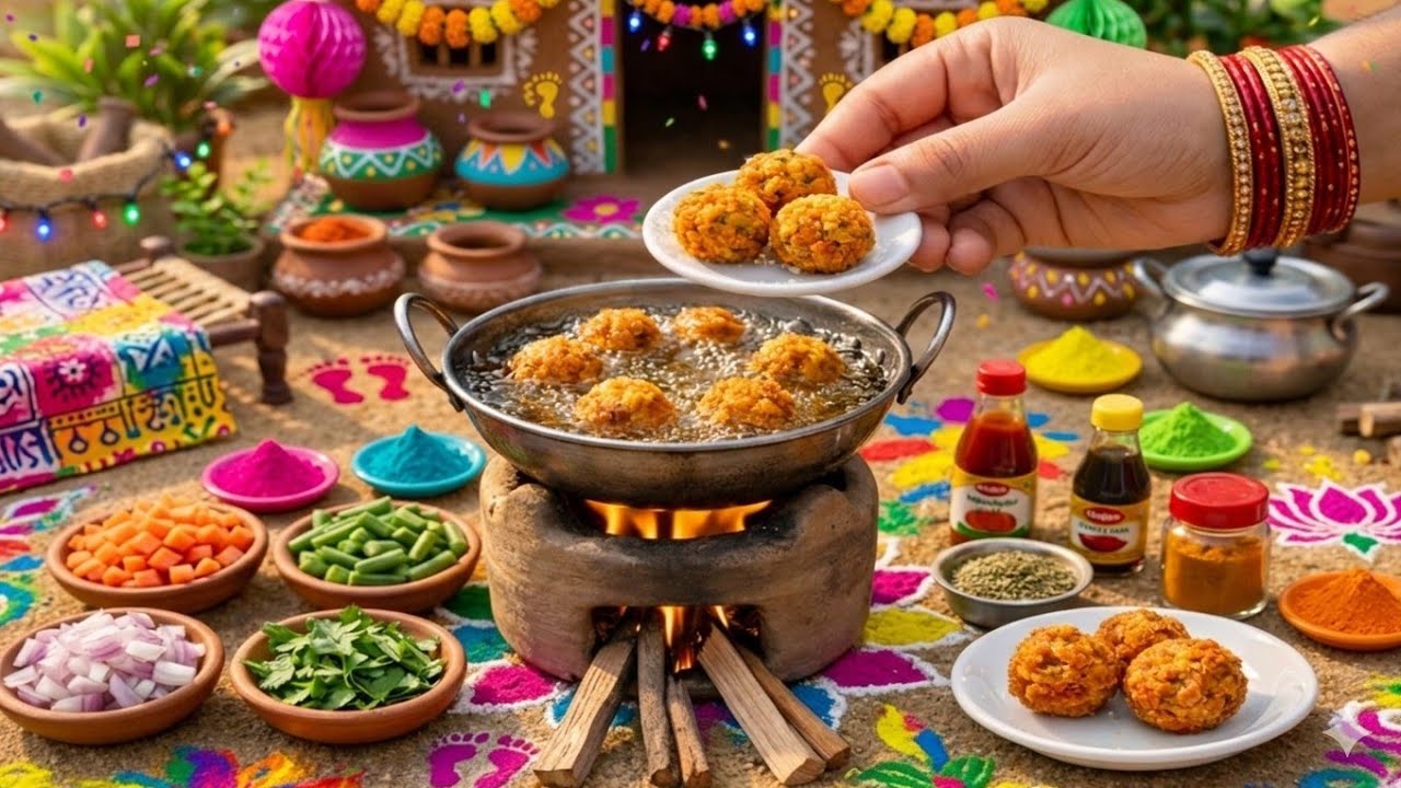 Holi Special Miniature Soya Popcorn🌈 | Crispy Snack Recipe | Mini Nature Cooking@FoodkeyRecipesHub