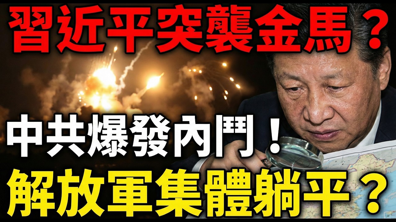 【專家驚爆】習近平將突襲金馬？中共內鬥炸裂！解放軍爆軟抵抗，恐拿外島祭旗轉移衝突！