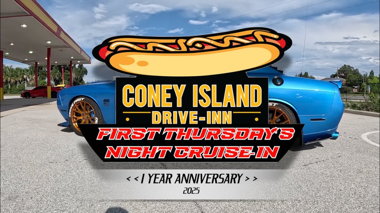 1st Thursday's at Coney Island 1-Year Anniversary Cruise-in Eustis, Florida 