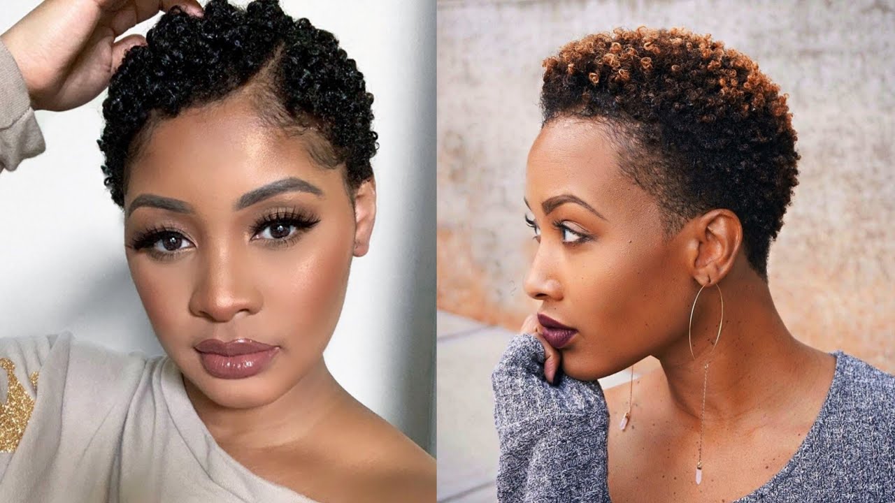 Coiffures mignonnes et tendances à faire sur cheveux courts et crépus.