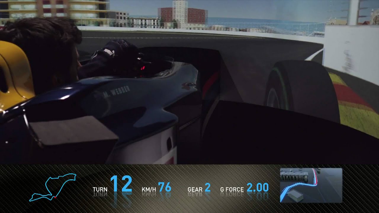 F1 Track Simulator -- Mark Webber at Valencia