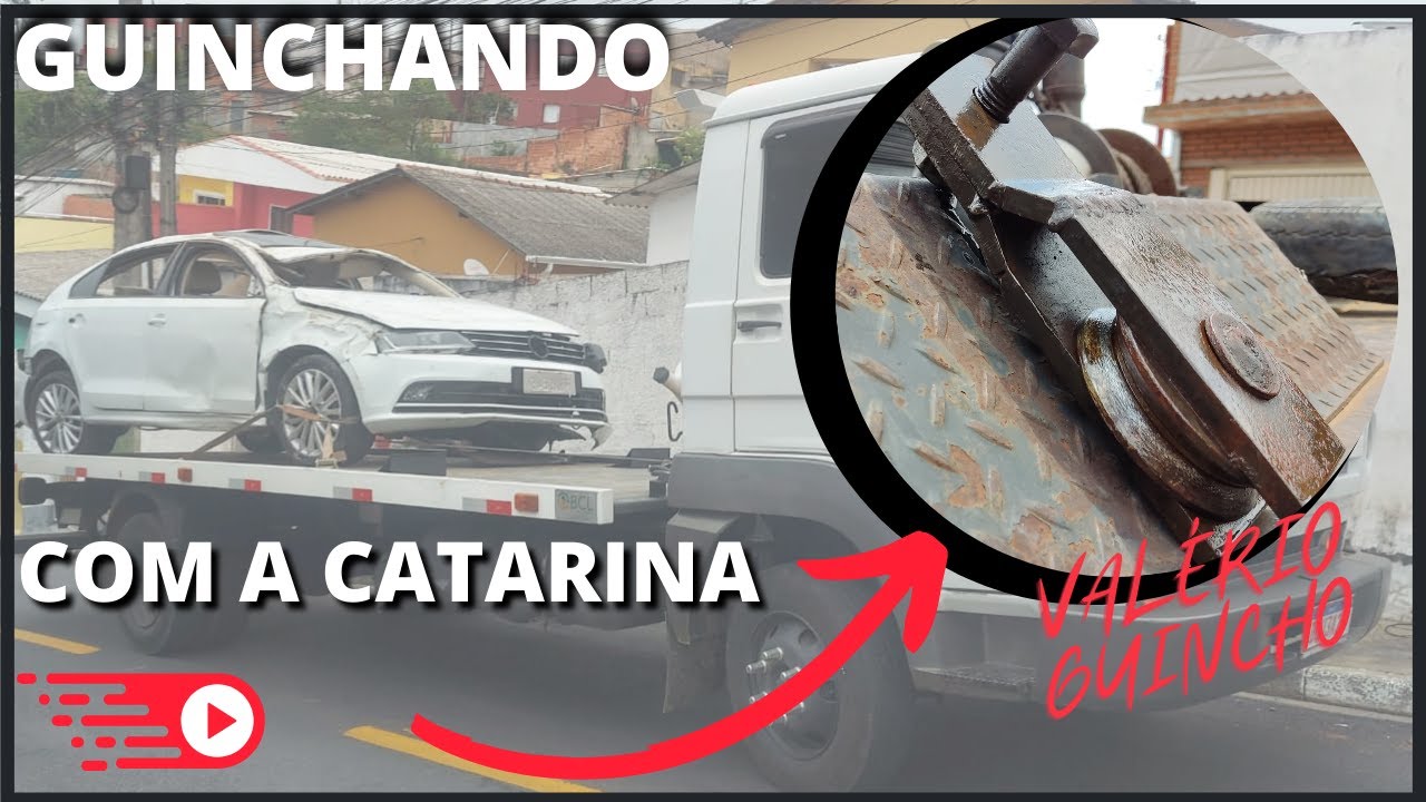 REMOÇÃO DE CARRO BATIDO USANDO A CATARINA | CAMINHÃO GUINCHO PLATAFORMA