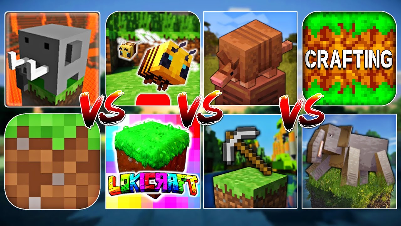 Craftsman VS Minecraft PE VS Mastercraft 2024 VS Crafting and Building VS Lokicraft UPDATED VS GAMES