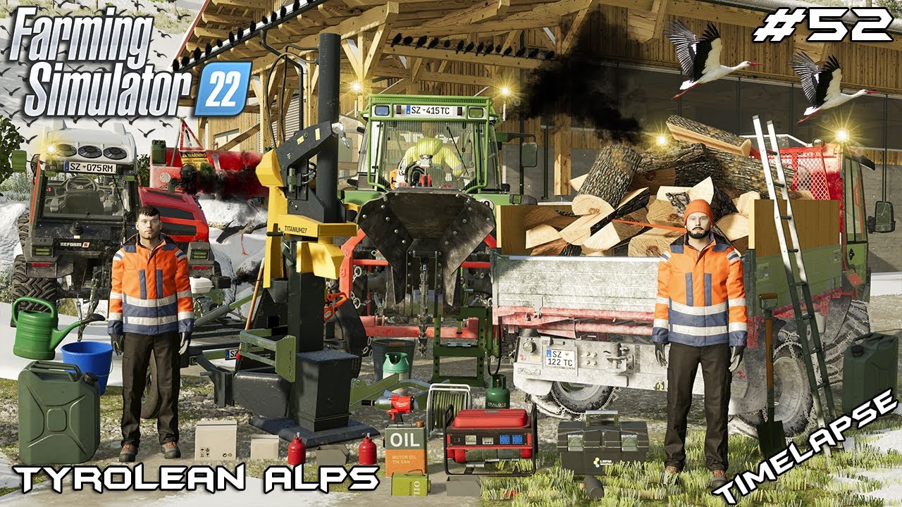 КОЛКА ДРОВ И УДАЛЕНИЕ ПНЕЙ | Тирольские Альпы | Farming Simulator 22 | Эпизод 52