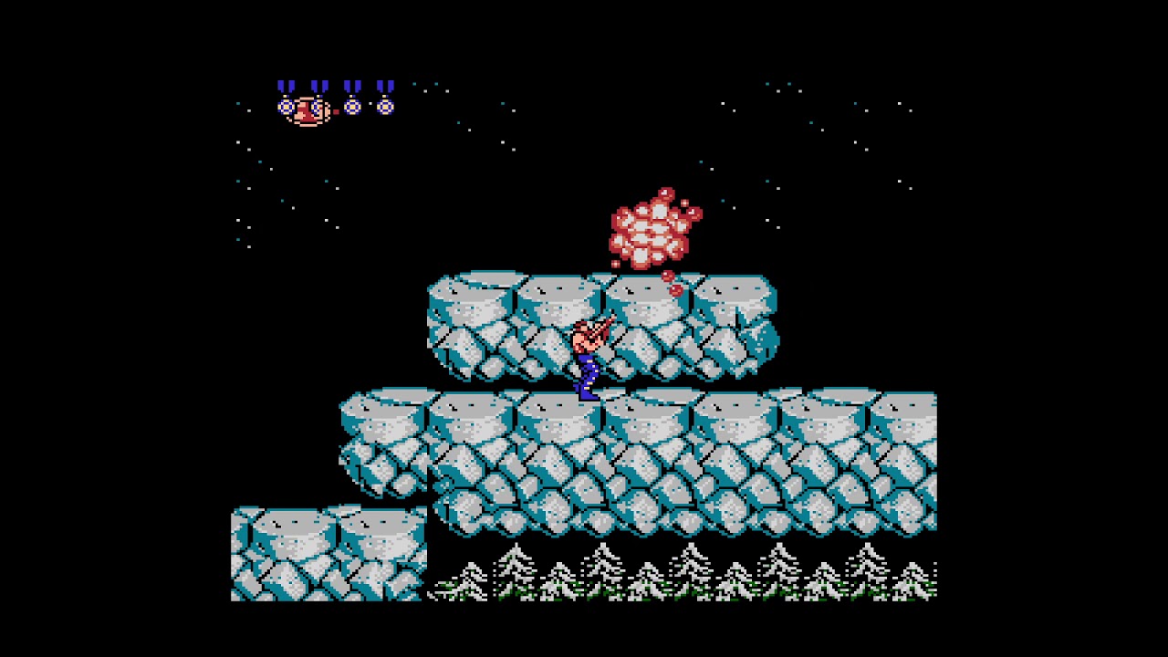 Contra full playthrough no death run (Contra Anniversary Collection PS4)