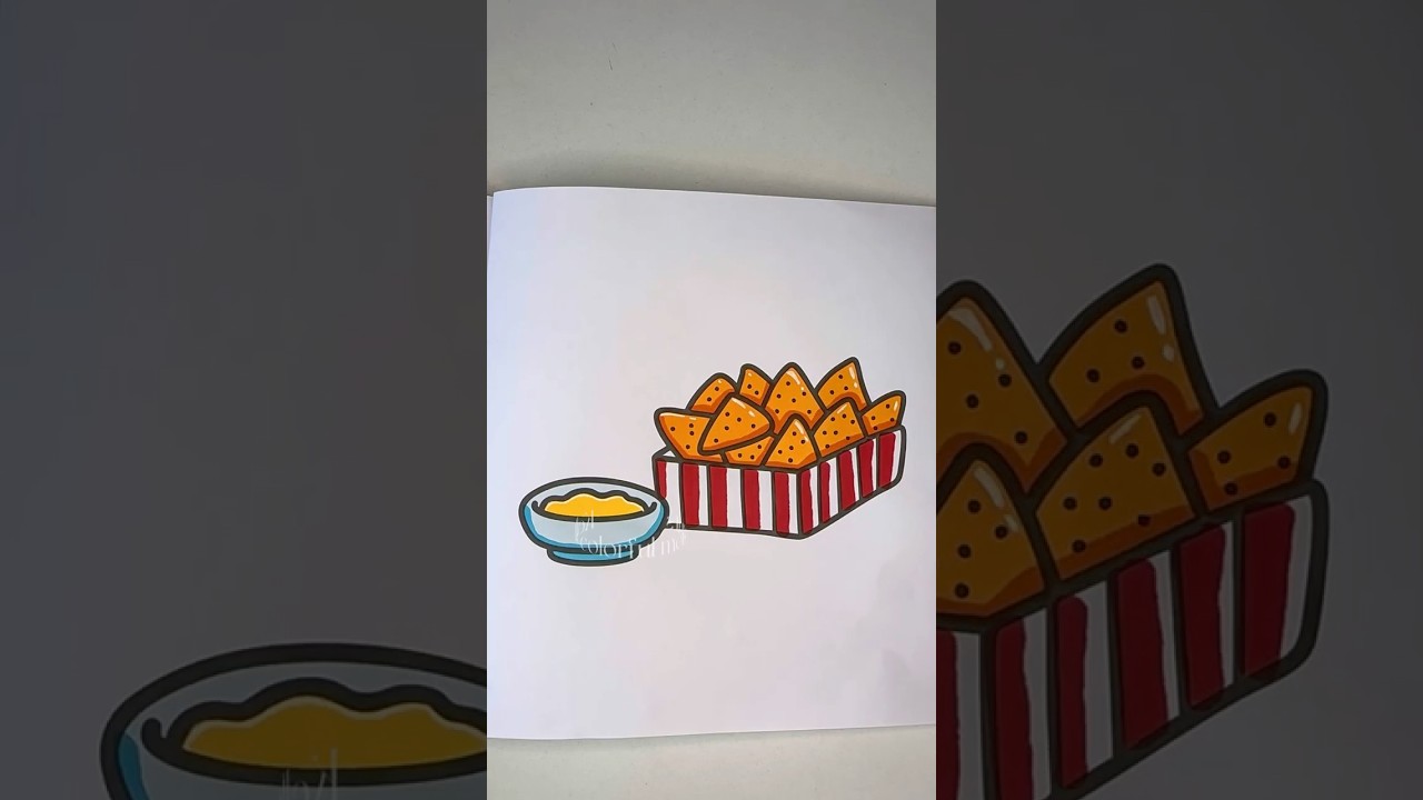 ASMR Can You Resist These Cheesy Nachos? Draw & Crave! 