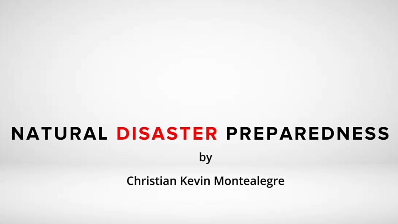 Disaster Preparedness [Public Announcement]