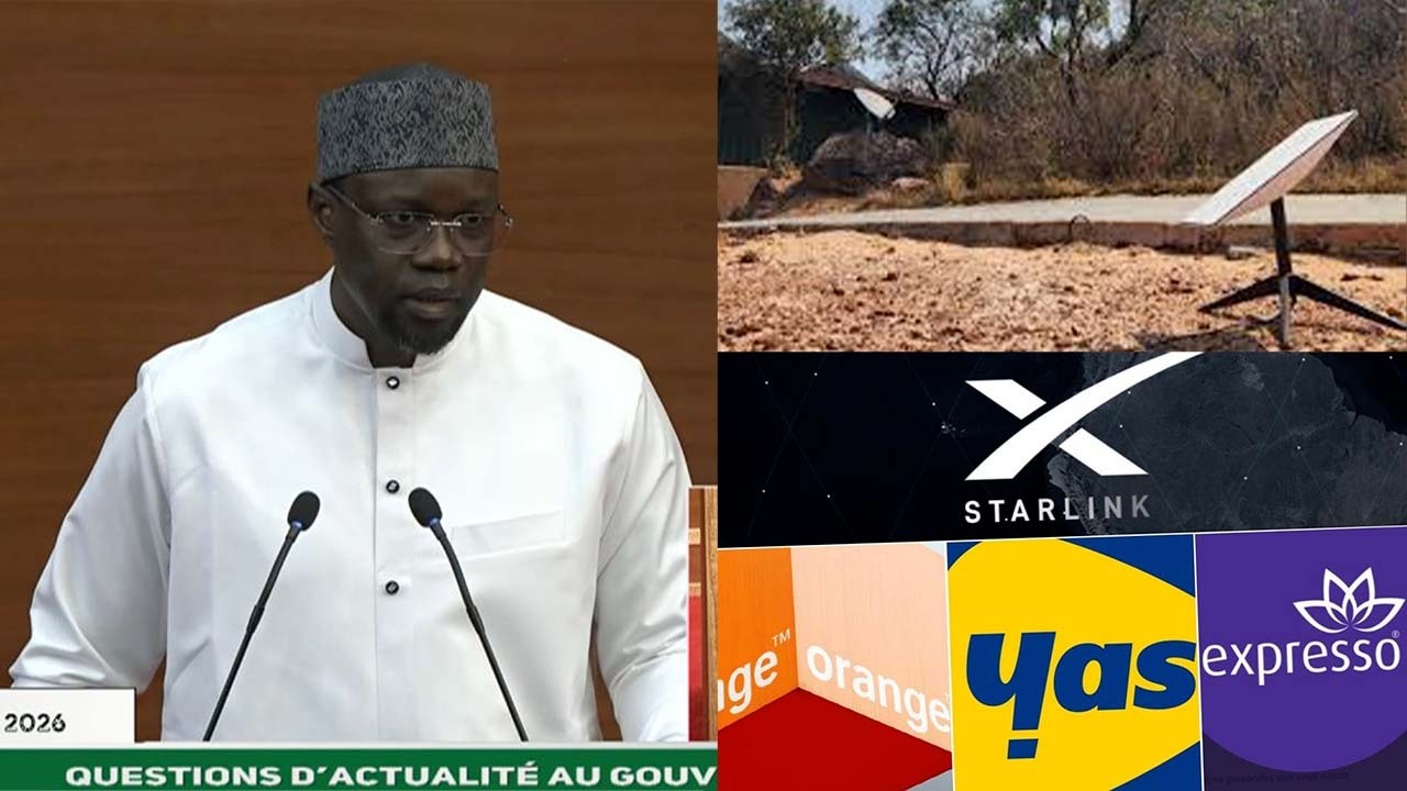 Ousmane Sonko justifie l’arrivée de Starlink et répond aux syndicats de la Sonatel. »