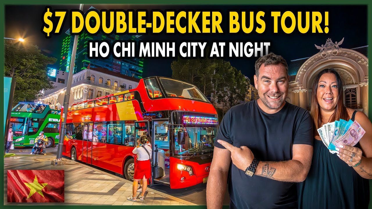 Ho Chi Minh City at Night: $7 Double-Decker Bus Tour - INCREDIBLE Views!