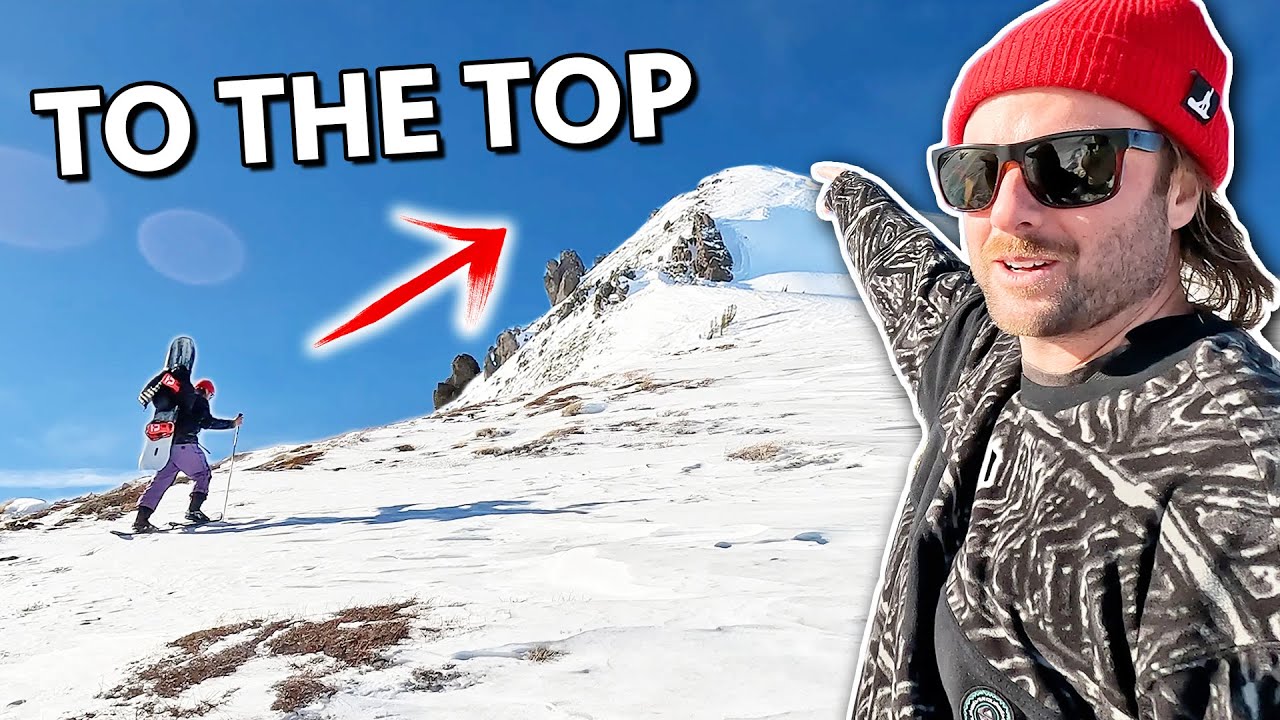 Journey To The Mountain Peak For Big Snowboard Lines