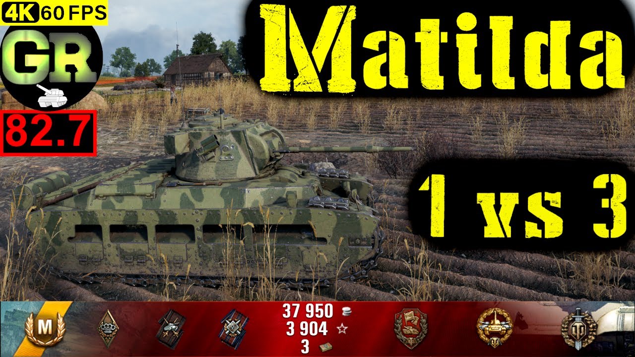 World of Tanks Matilda WoT Replay - 9 Kills 2K DMG(Patch 1.5.0)
