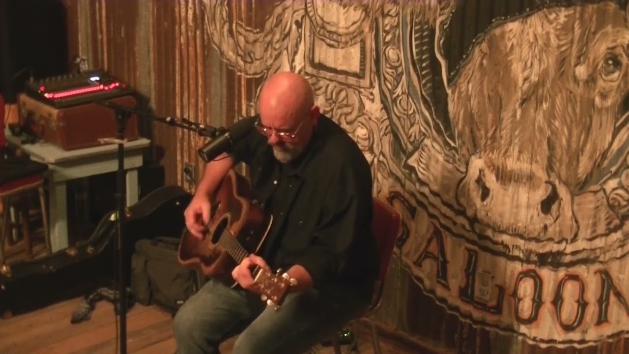 Tom McElvain at the One Eyed Cow Salloon in Burnet Texas.
