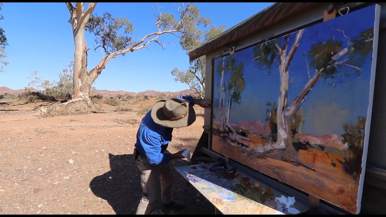 TWO OIL PAINTING DEMOS - Wilderness Solo Adventure -  Plein Air Australia Camping and Cooking Trip!