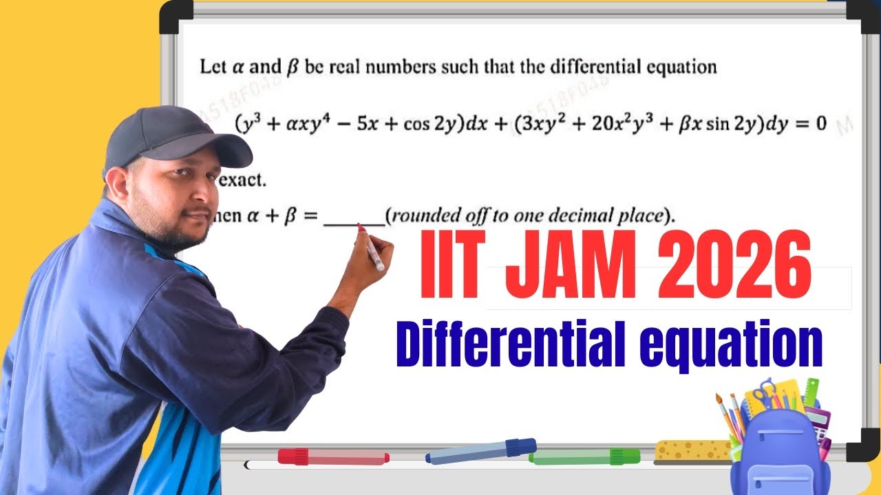 Iit jam question paper solution | differential equation iit jam | jam 2026 mathematics solution