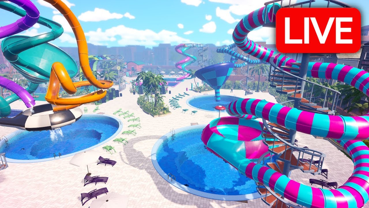 Starting a Waterpark Business - Waterpark Simulator LIVE 🔴