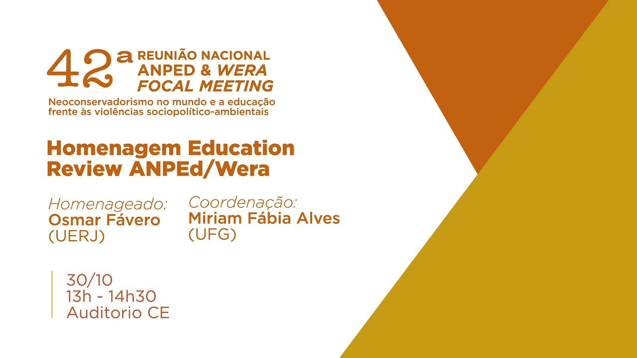 Homenagem Education Review ANPEd/WERA