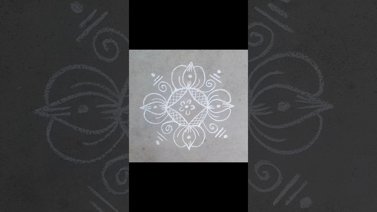 Ugadi muggulu simple and easy #muggulu #rangoli #easyrangoli #trendingshorts #kolam #viralshort #art