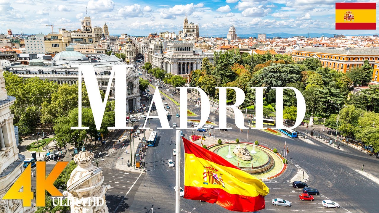 Madrid 4K drone view • Stunning Footage Aerial View Of Madrid | Relaxation film with calming music
