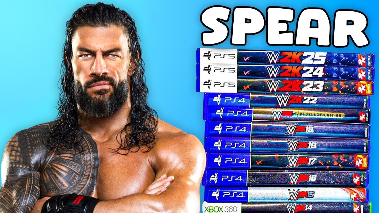 Hitting a Spear in EVERY WWE 2K Game!
