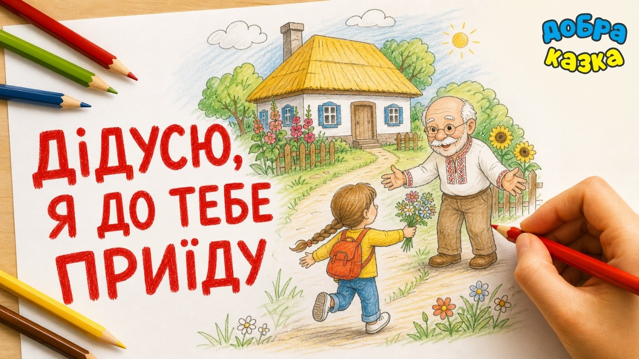 ✏️ Дідусю, я до тебе приїду | Пісня з малюванням українською