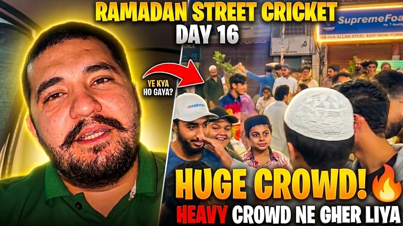 Crowd Ne Gher Liya! Ramadan Street Cricket Day 16 – Massive Josh 🔥