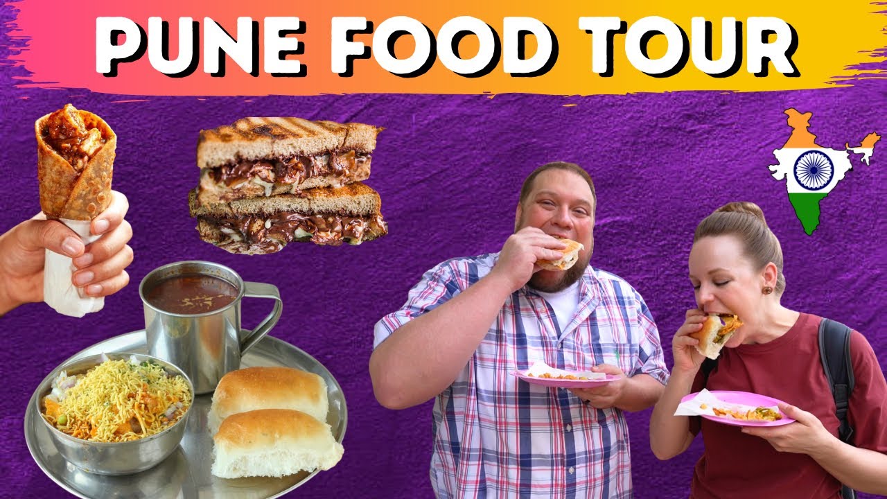 Epic food tour of Pune 🔥 Misal Pav, Keema Pav,  Mastani and more 🔥 Indian food reaction!!