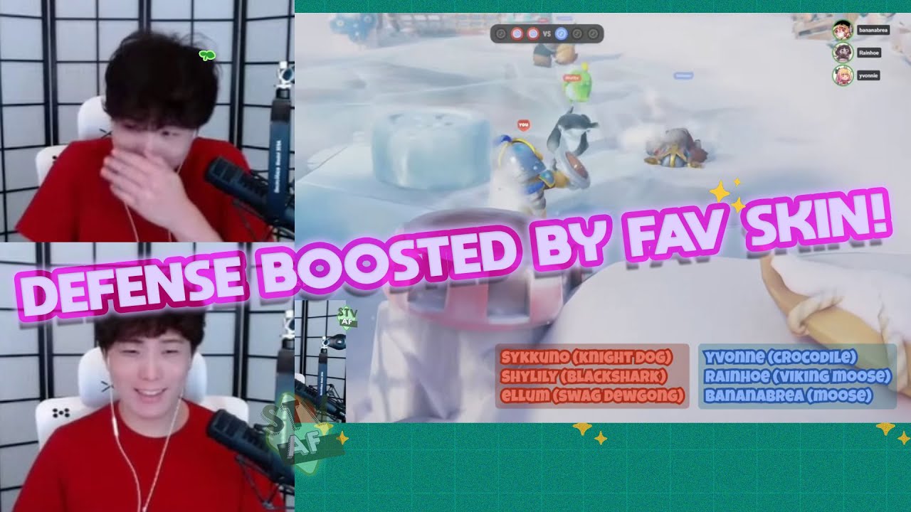 Pog! Sykkuno GOT THE SKIN GAMBA WHILE PLAYING and it BOOSTED HIS DEFENSE beyond 9000!