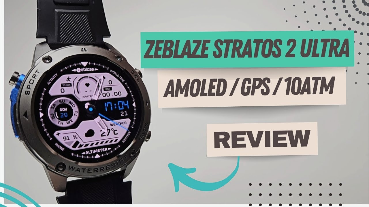 ZEBLAZE STRATOS 2 ULTRA - GPS Integrado Com Tela AMOLED e 10ATM!