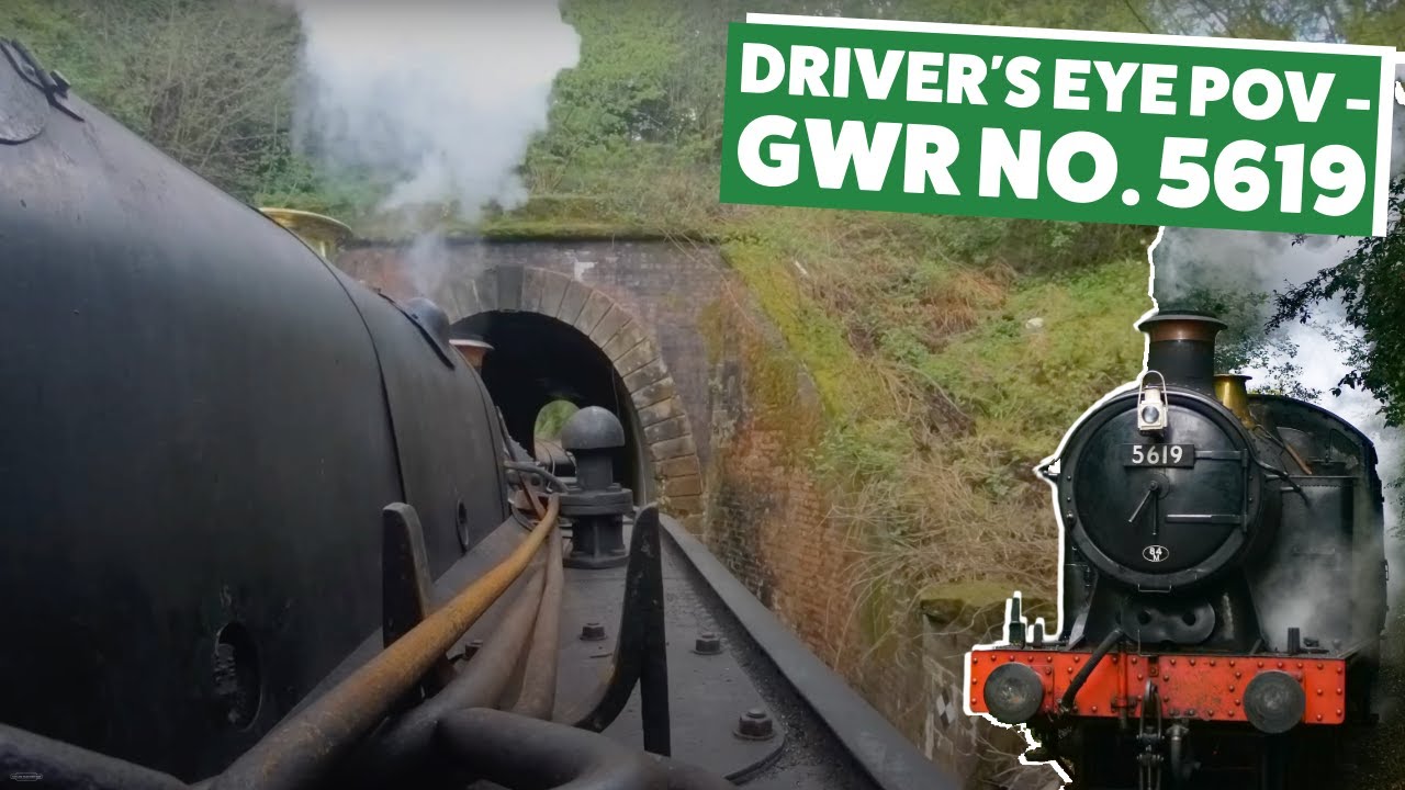 Driver's Eye POV aboard GWR No. 5619 at Telford Steam Railway