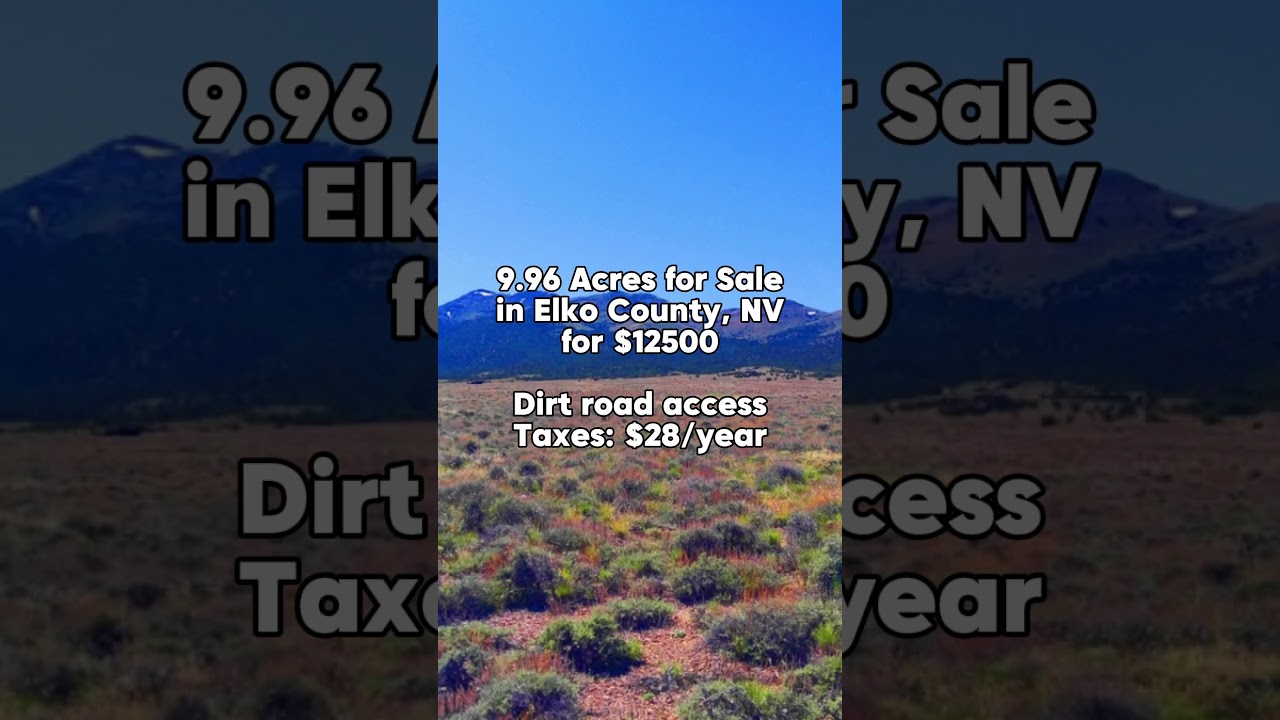 9.96 acres for sale in Nevada for $12500 #land #realestate #foryou #viral #shorts #nevada #property