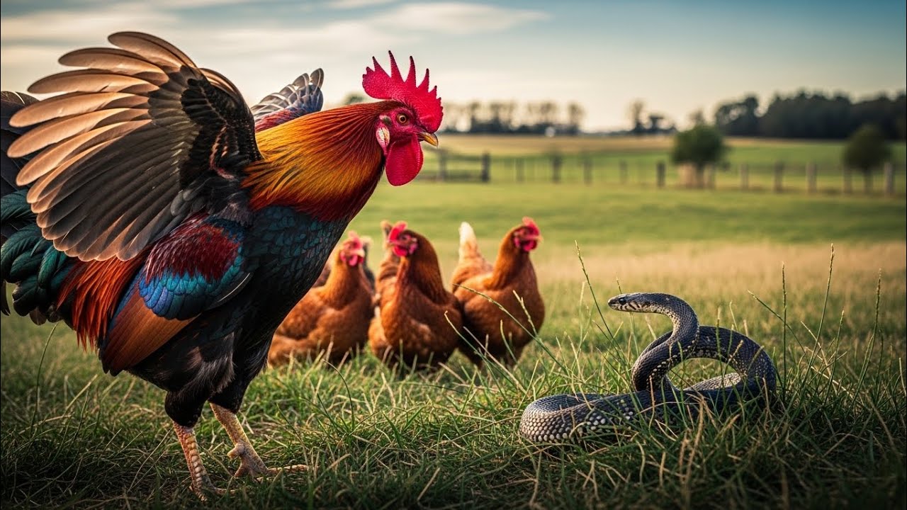 “The Rooster’s Secret Life 🐓 | The Brave Guardian of the Farm You Never Knew About”
