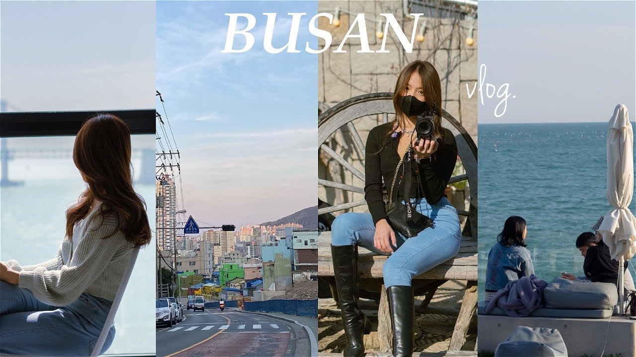 🇰🇷BUSAN VLOG 🤍 ocean cafe 🌊 , gwangalli beach🏖, gamcheon village etc!