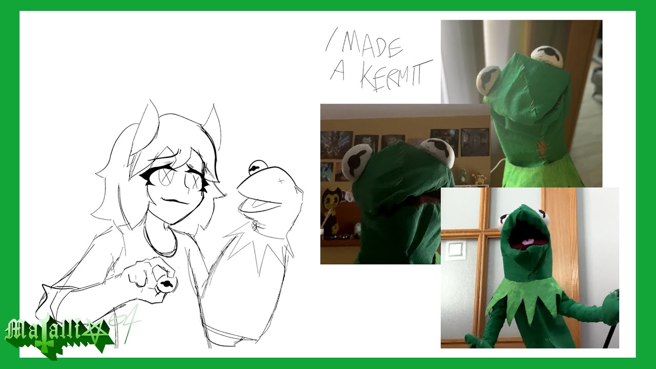 How I made a really crappy Kermit The Frog puppet | Matallix64