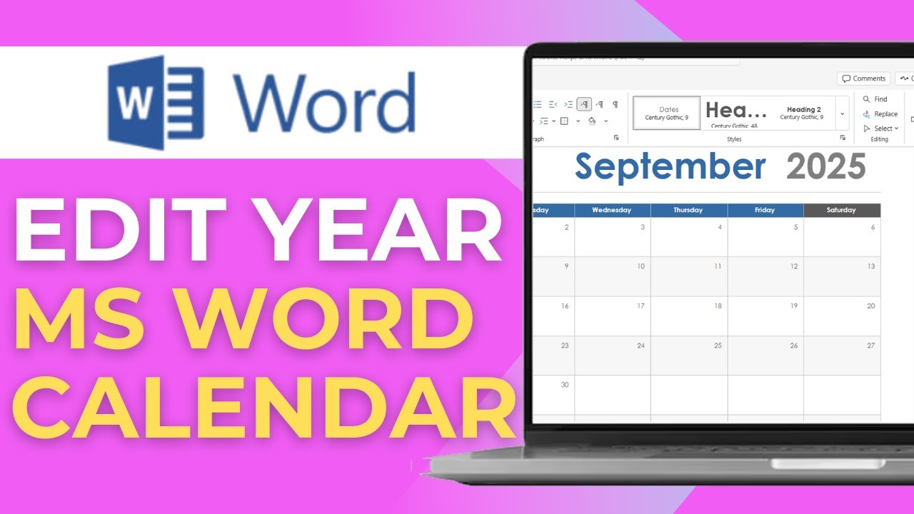 Как изменить год в шаблоне календаря Microsoft Word (полное руководство на 2026 год)