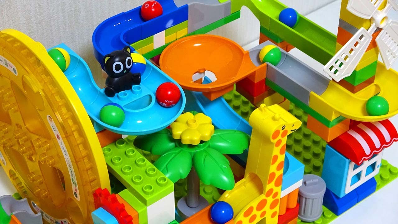 Marble Run ASMR ☆ Block coaster Slowly assembled Satisfactory video
