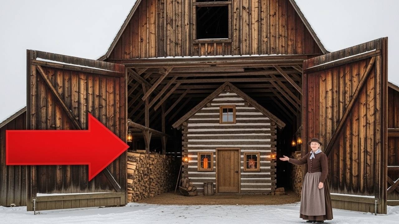 Neighbors Laughed at the Old Woman's Cabin Inside the Barn — Till Her Firewood Stayed Dry All Winter