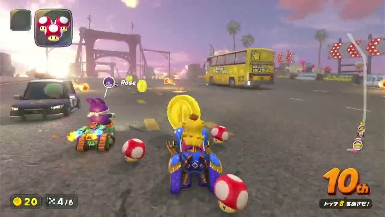 【マリカサバイバル】キノコ頭でバウンドやめな～