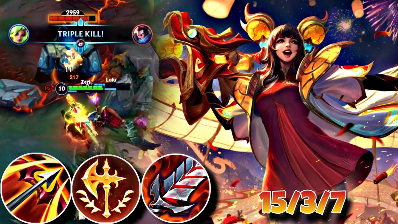 WILD RIFT ADC | ZERI WITH DRAGON LANTERN SKIN IS INSANE IN PATCH 5.0A? | GAMEPLAY | #wildrift #zeri