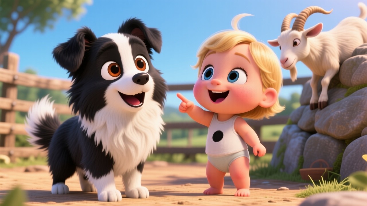 🎵 La Capretta Fa Bee 🐐🎶 | Canzone dei Suoni della Fattoria | Maggie la Border Collie